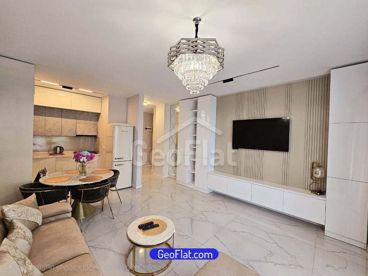 For sale: Apartment, 3-room (2-bedroom), furnished with appliances in a new development on Rustaveli Ave & Tavdadebuli St, Batumi — 78 m², $263,000.