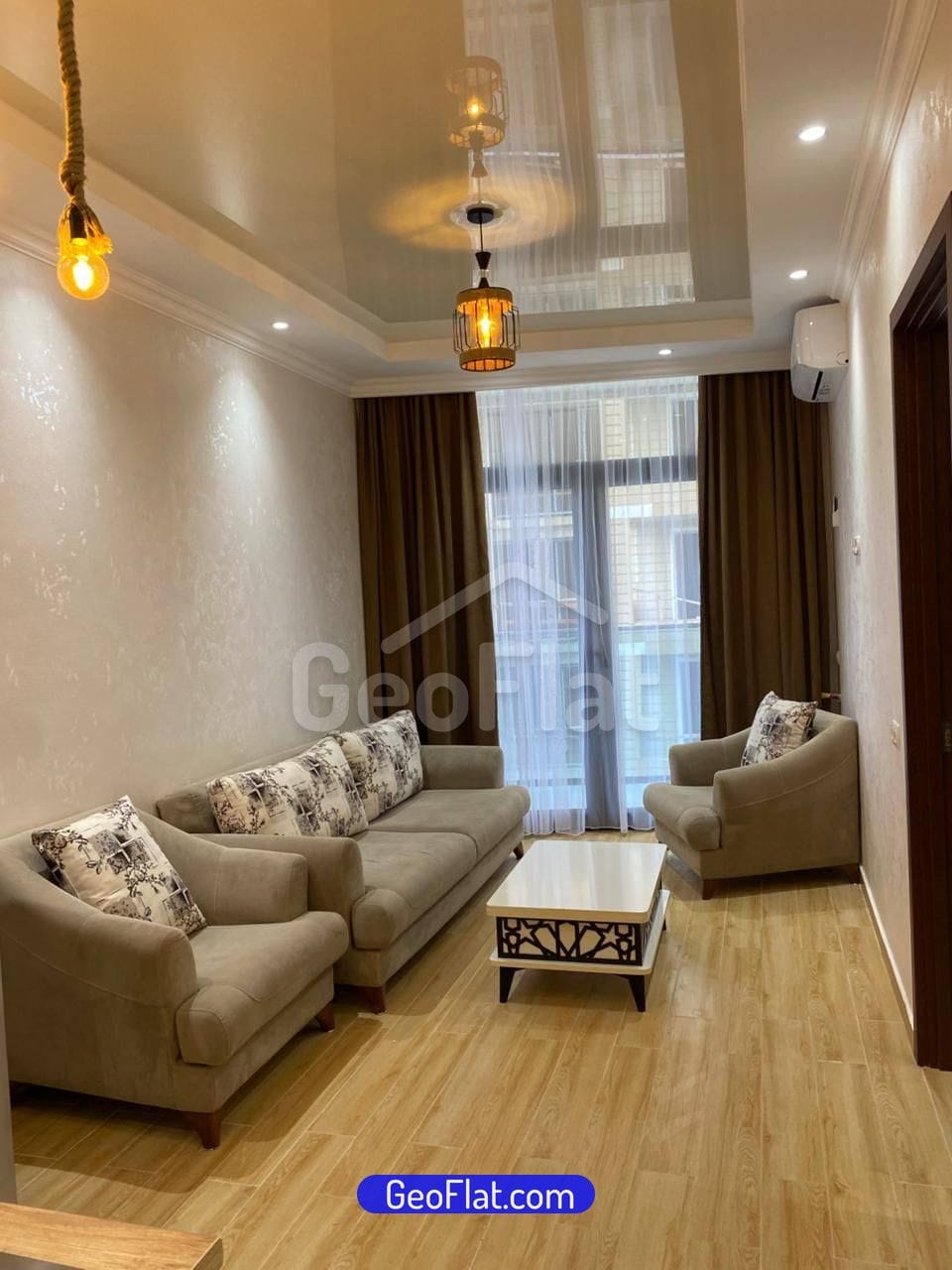 For sale: Apartment — new 3-room, 57 m², furnished with appliances, sea view, Grigol Eliava St., Batumi, $88,500.