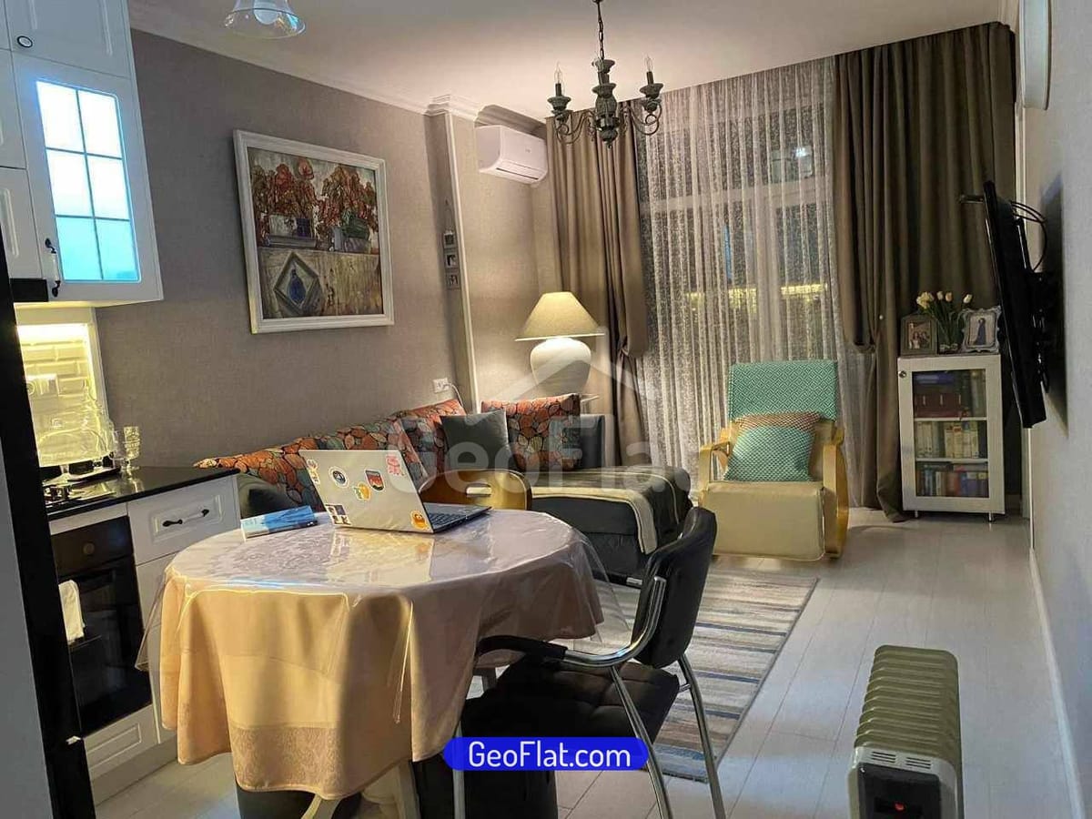 For sale: Apartment, 57 m², 3-room (2-bedroom), newly renovated and furnished, sea view, new development on Tbel Abuseridze Street, Batumi — $98,000.