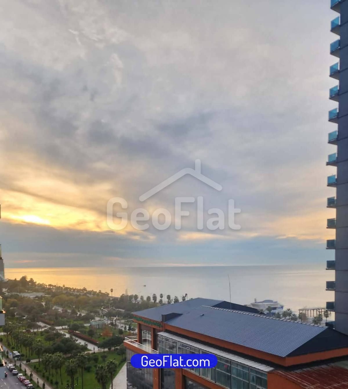 For sale: Apartment, new 1-room (37 m²) on Sherifa Khimshiashvili St., Batumi — separate bedroom, furnished and equipped, sea view — $68,000