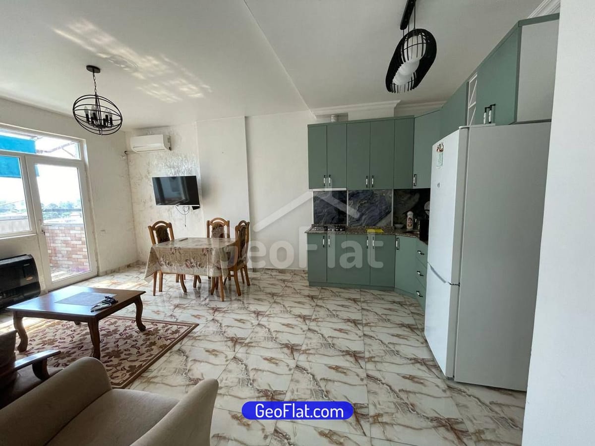 For sale: Apartment, 65.6 m² on Grigol Lortkipanidze Street, Batumi — 3-room (2-bedroom), sea view, needs renovation, furnished with appliances, $90,000