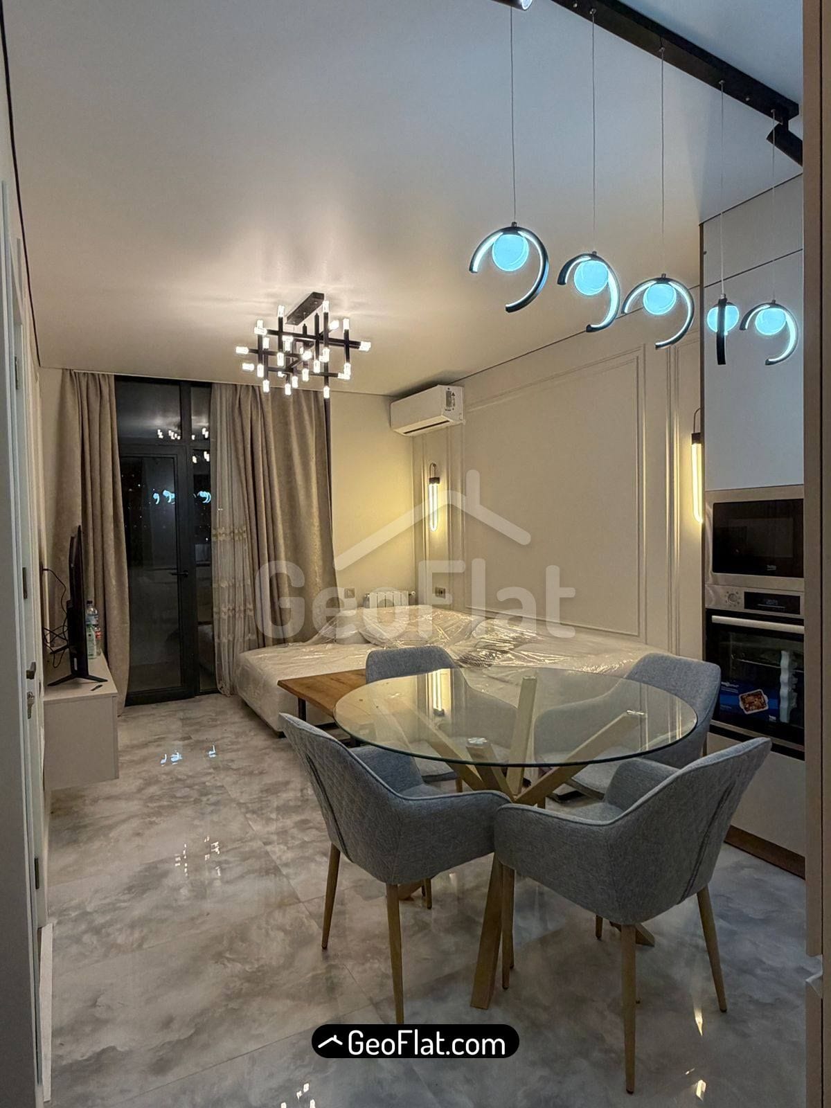 For sale: Apartment, new 3-room (60 m²), fully furnished with appliances on Giuli Shartava Avenue, Batumi — $145,000