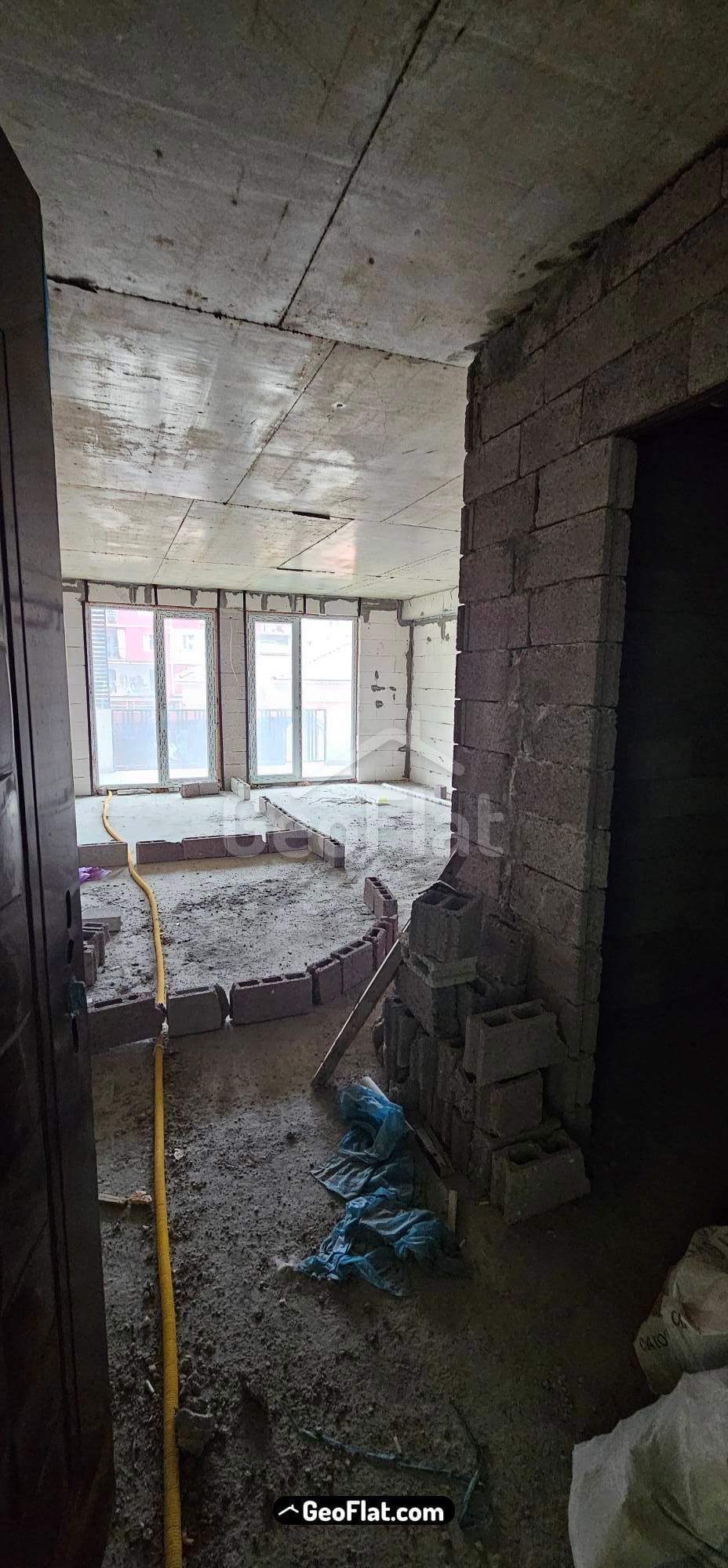 For sale: Apartment, 3-room, 62 m², unfinished (shell) in a new building on Vakhtang Gorgasali Street, Batumi — $105,000.